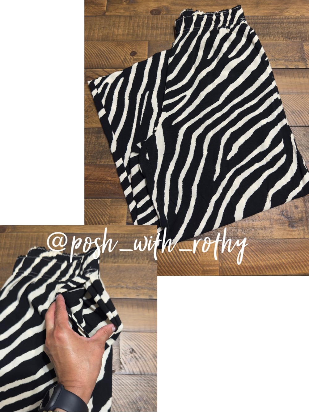 H&M Wide Cut Pull On Zebra Print Pants 🦓 - Picture 7 of 9